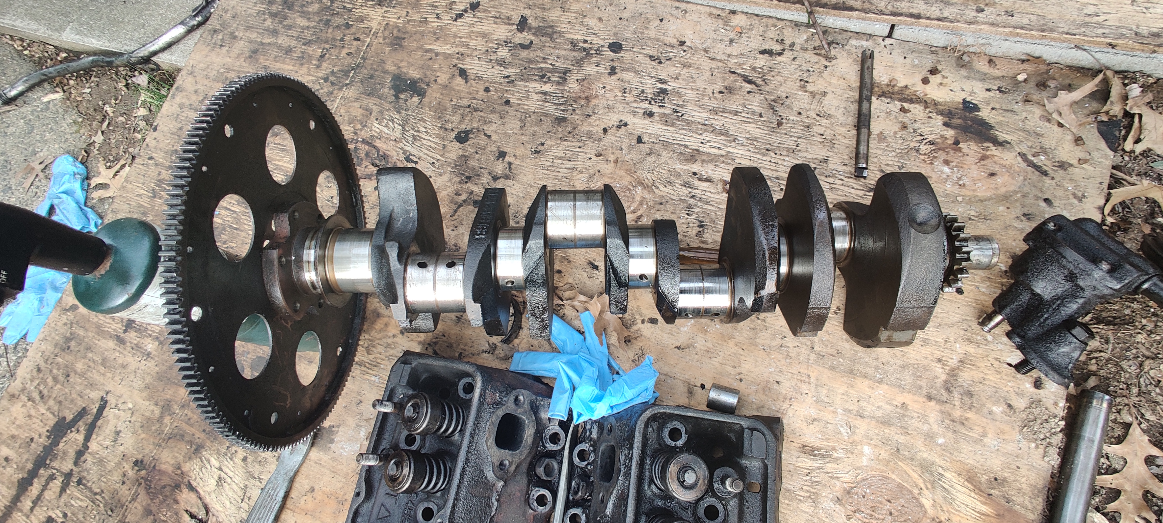 Crankshaft out of the engine